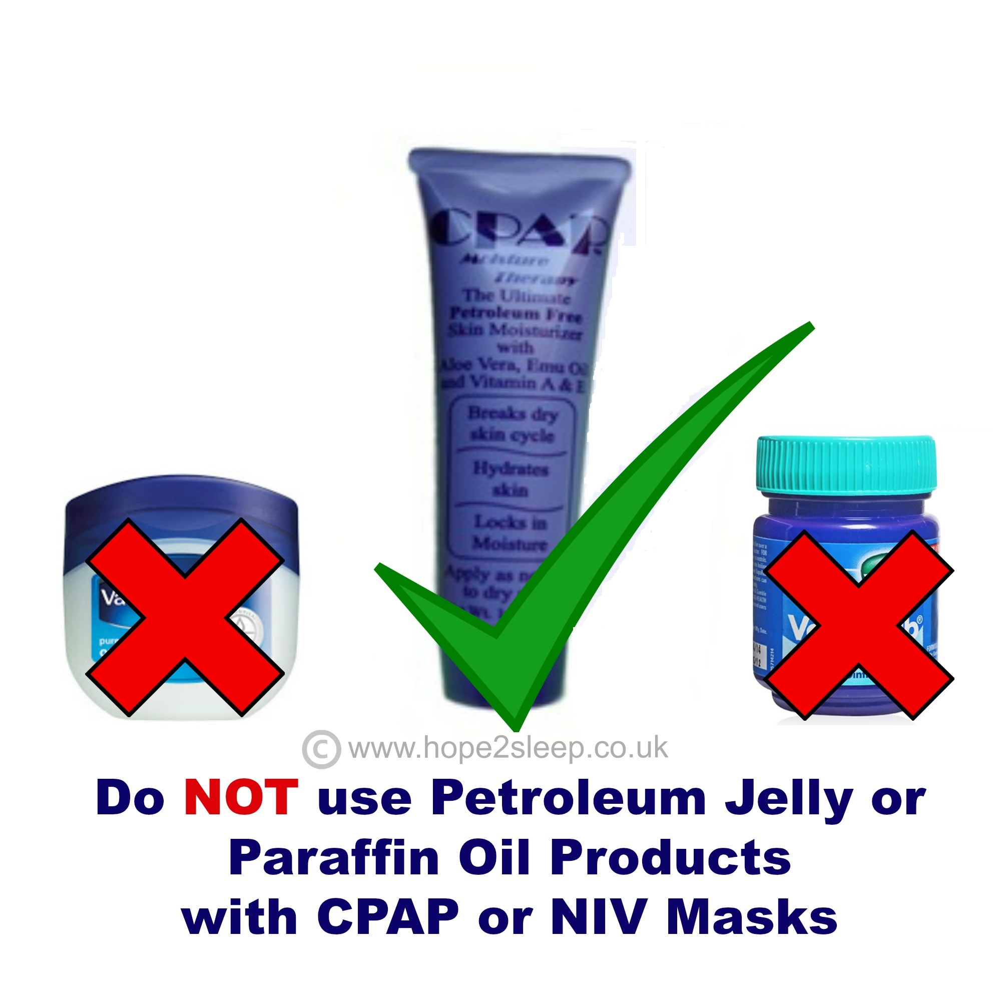 Do Not Use Petroleum Jelly with Masks